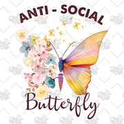 Anti Social Butterfly Decal LYVD_163